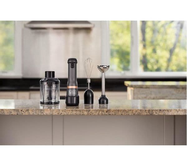 BLACK + DECKER 3-in-1 Kitchen Multi-Tool BCKM1013KG-GB Portable Hand Blender - Grey - Image 6