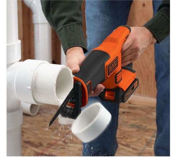 BLACK + DECKER 18V Cordless Reciprocating Saw - Black & Orange - Image 5