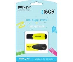 PNY Attache 4 USB 2.0 Memory Stick with Highlighter - 16 GB - Image 1
