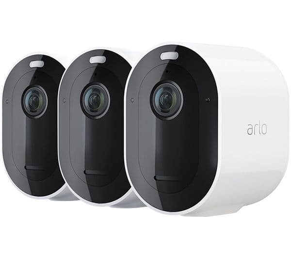 ARLO Pro 4 2K HDR WiFi Security Camera System - 3 Cameras, White - Image 1