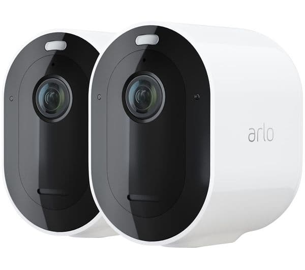 ARLO Pro 4 2K HDR WiFi Security Camera System - 2 Cameras, White - Image 1