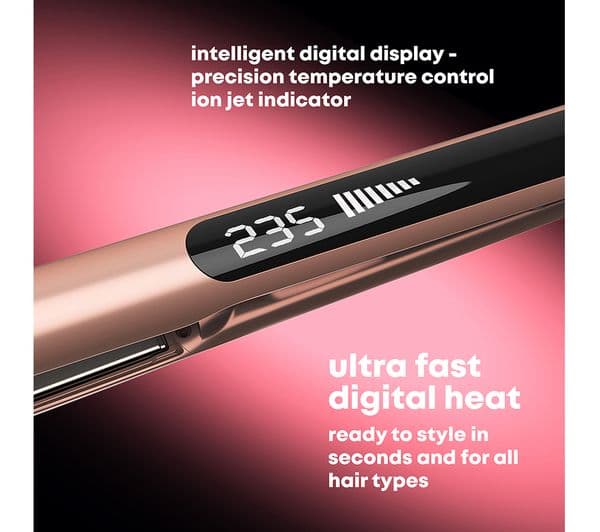 REVAMP Dynamic Radiance Straight & Style Ceramic Ionic Hair Straightener - Gold - Image 5