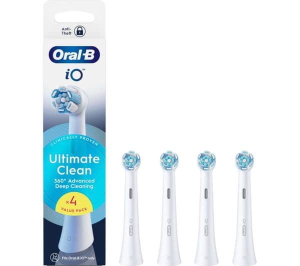 Oral-B iO Ultimate Clean Replacement Brush Heads 4 Pack White - Image 2