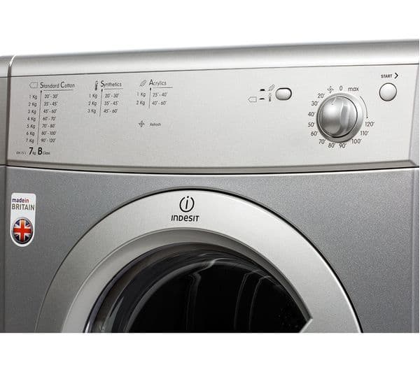 INDESIT Ecotime IDV75S Vented Tumble Dryer - Silver - Image 4