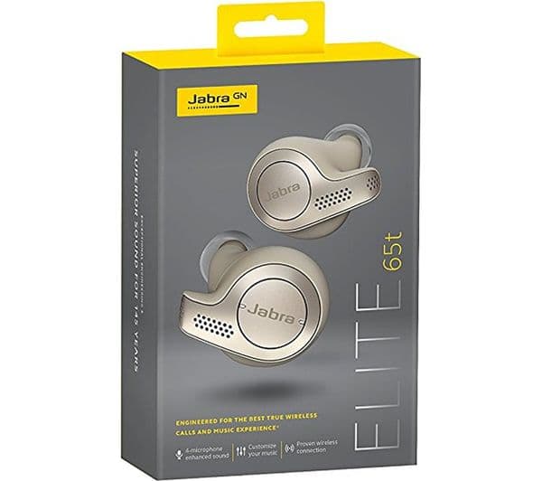 JABRA Elite 65t Wireless Bluetooth Headphones - Gold Beige - Image 7