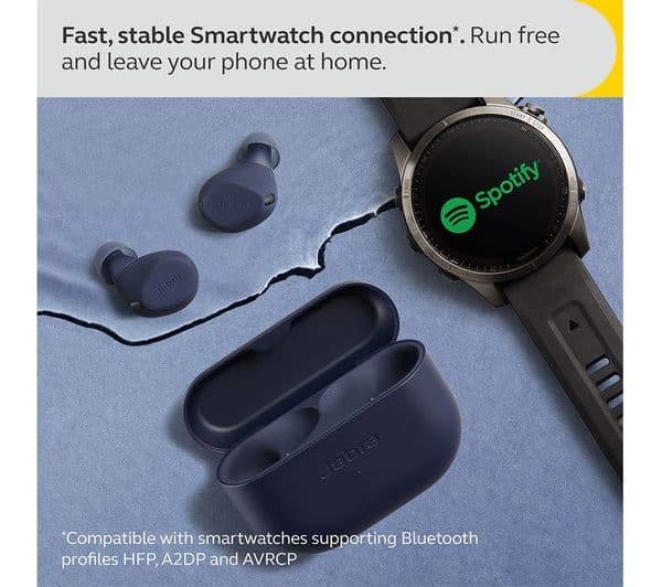 JABRA Elite 8 Active Wireless Bluetooth Noise-Cancelling Earbuds - Navy Blue - Image 9