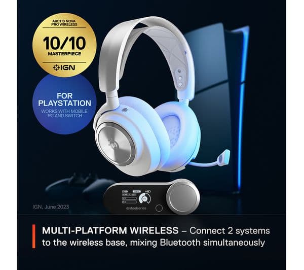 SteelSeries Arctis Nova Pro Wireless Headphones White - Image 3