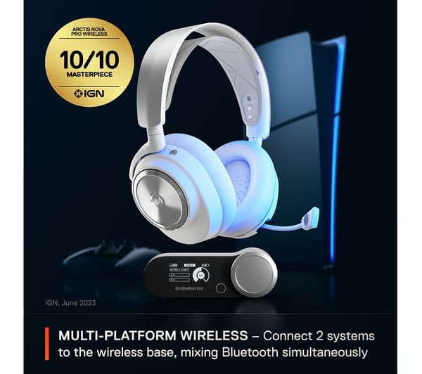 SteelSeries Arctis Nova Pro Wireless Headphones White - Image 4