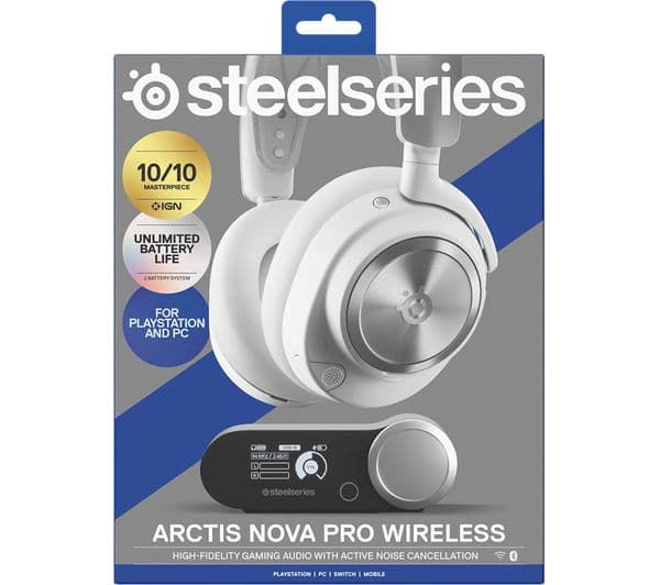 SteelSeries Arctis Nova Pro Wireless Headphones White - Image 10