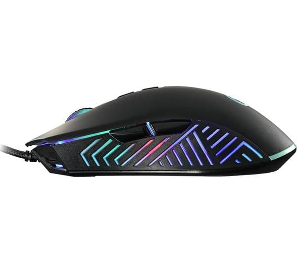 NOS M-300 RGB Optical Gaming Mouse - Black - Image 2