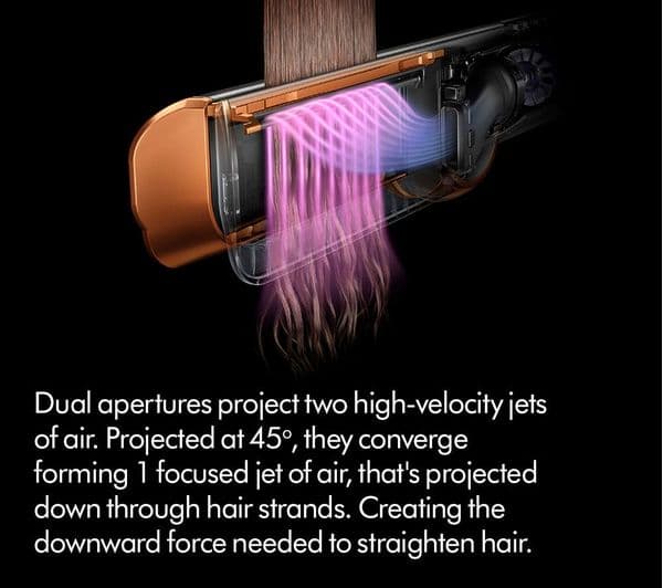 DYSON Airstrait Hair Straightener - Onyx Black & Gold - Image 9