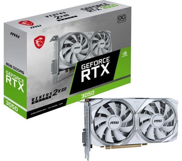 MSI GeForce RTX 3050 8 GB VENTUS 2X XS OC Graphics Card - White - Image 3