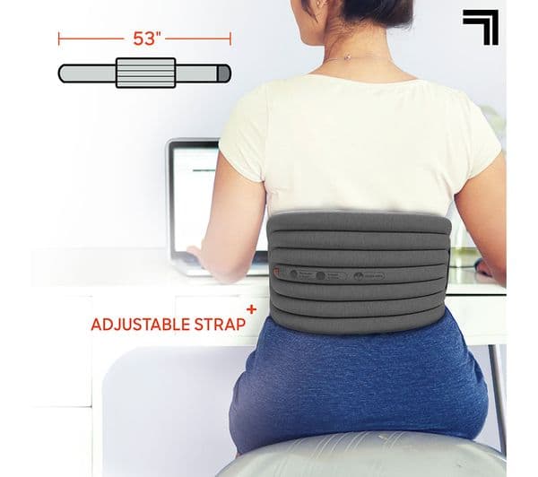 SHARPER IMAGE Hot & Cold Compression Back Wrap - Grey - Image 3