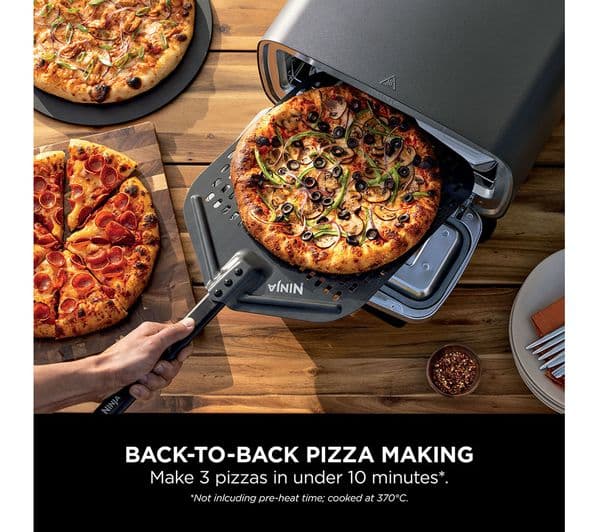 Ninja Artisan MO201UK Electric Outdoor Pizza Oven & Air Fryer - Grey - Image 3