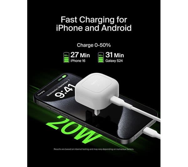 Belkin BoostCharge 20W USB-C Wall Charger White - Image 3