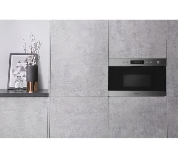 HOTPOINT MN 314 IX H Built-in Microwave with Grill - Stainless Steel - Image 3