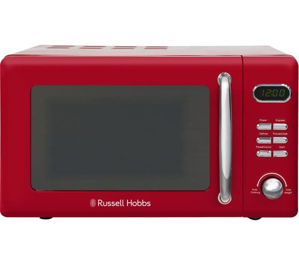 RUSSELL HOBBS Retro RHRETMD806R Compact Solo Microwave - Red - Image 4