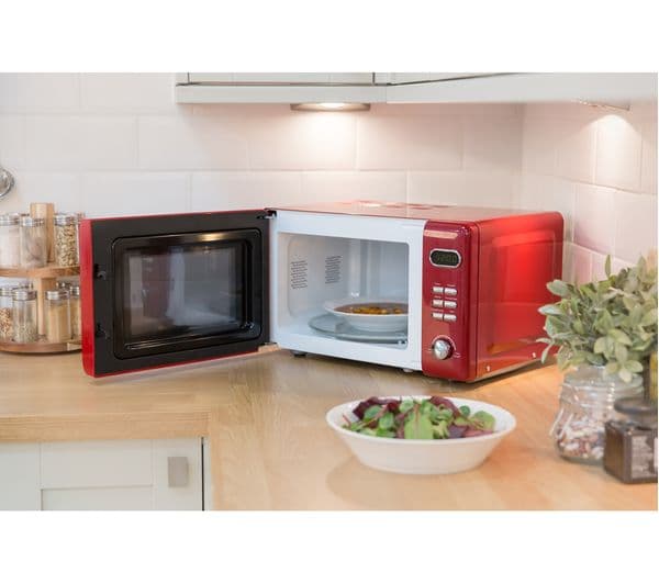 RUSSELL HOBBS Retro RHRETMD806R Compact Solo Microwave - Red - Image 5