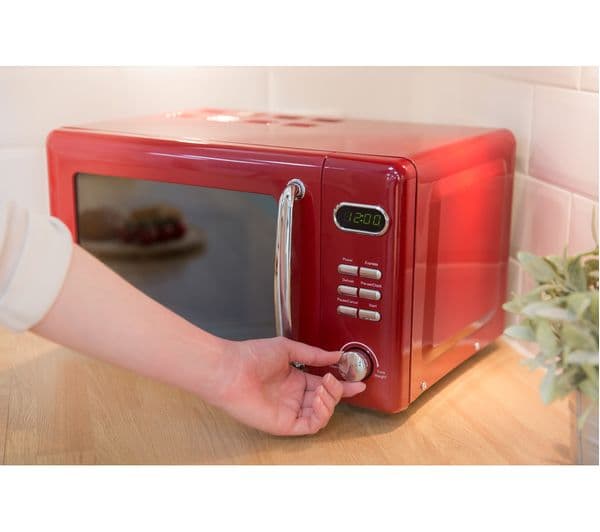 RUSSELL HOBBS Retro RHRETMD806R Compact Solo Microwave - Red - Image 6