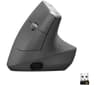 Logitech MX Vertical Ergonomic Wireless Mouse Bluetooth USB Receiver - Grey 