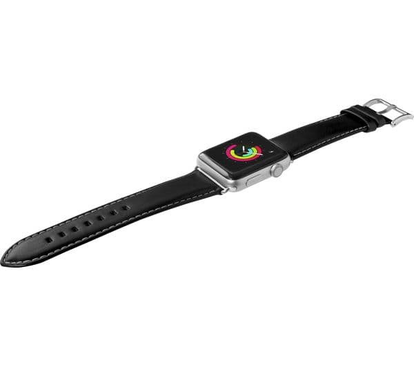 LAUT Apple Watch 38 / 40 mm Oxford Leather Loop Strap - Noir, Small - Image 1