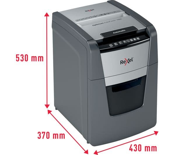 REXEL Optimum AutoFeed+ 100X Cross Cut Paper Shredder - Image 3