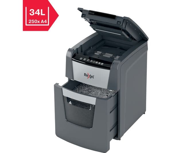 REXEL Optimum AutoFeed+ 100X Cross Cut Paper Shredder - Image 4
