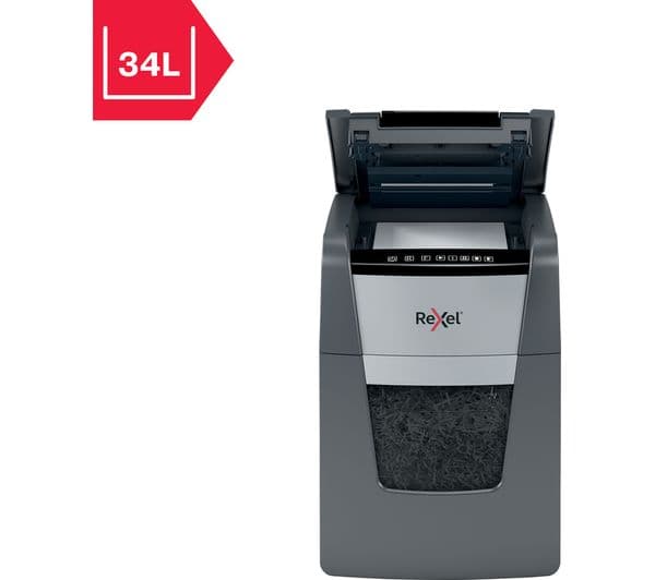 REXEL Optimum AutoFeed+ 100X Cross Cut Paper Shredder - Image 5