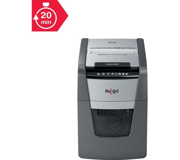 REXEL Optimum AutoFeed+ 100X Cross Cut Paper Shredder - Image 9