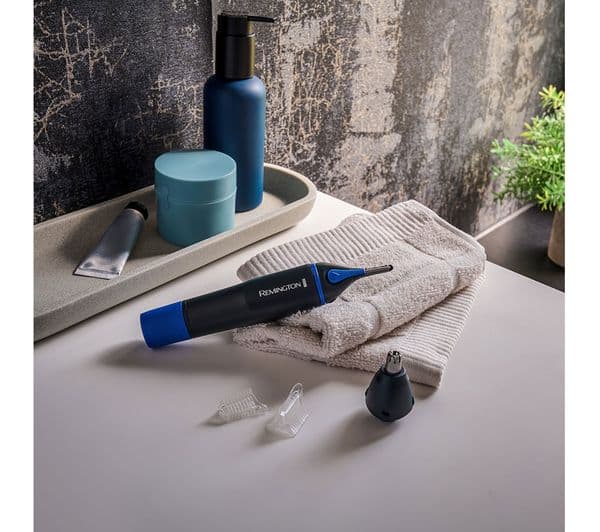 REMINGTON Nano NE3850 Wet & Dry Nose & Ear Trimmer - Grey & Blue - Image 3