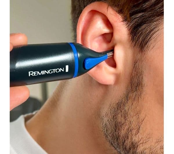 REMINGTON Nano NE3850 Wet & Dry Nose & Ear Trimmer - Grey & Blue - Image 7