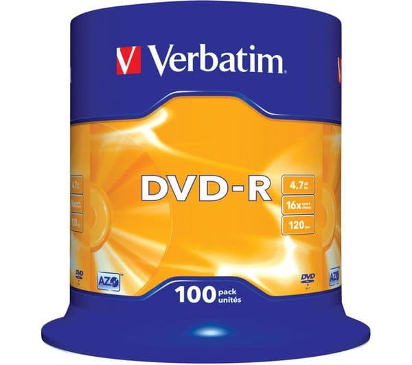 Verbatim Azo DVD-R 16x 100 Pack