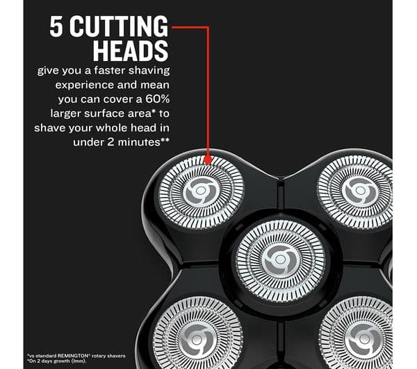 REMINGTON XR1500 Wet & Dry Rotary Head Shaver - Black - Image 8
