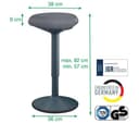 LEITZ Ergo Active Standing Stool with Comfort Seat - Dark Grey thumbnail 6