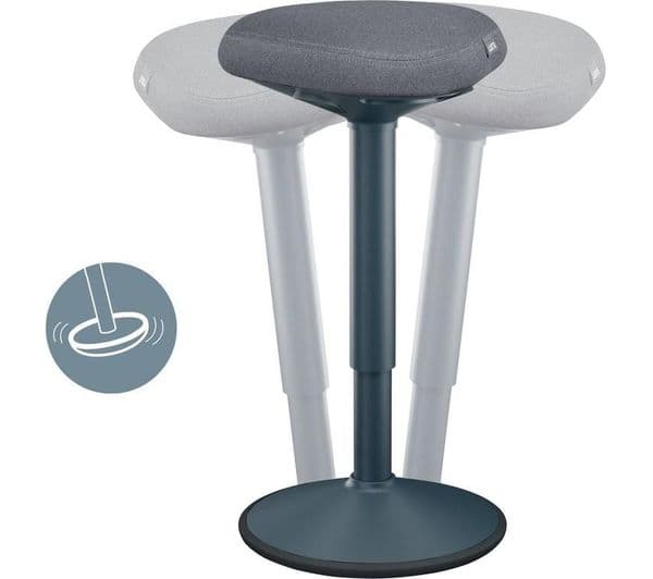 LEITZ Ergo Active Standing Stool with Comfort Seat - Dark Grey - Image 8