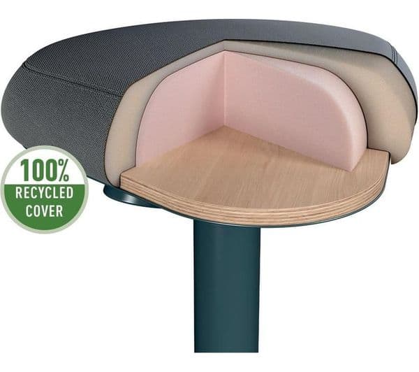 LEITZ Ergo Active Standing Stool with Comfort Seat - Dark Grey - Image 9