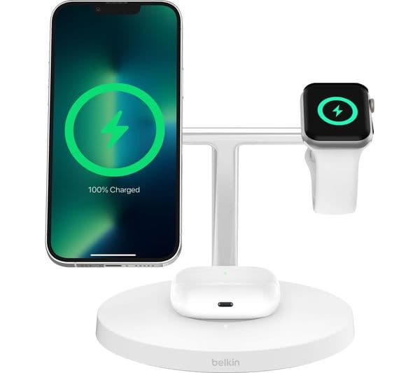 Belkin BoostCharge Pro Qi2 3-in-1 Charger White - Image 8