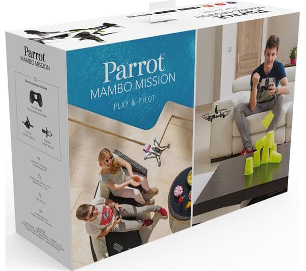 PARROT Mambo Mission Drone with Flypad Controller & FPV Goggles Bundle - Black & White - Image 9
