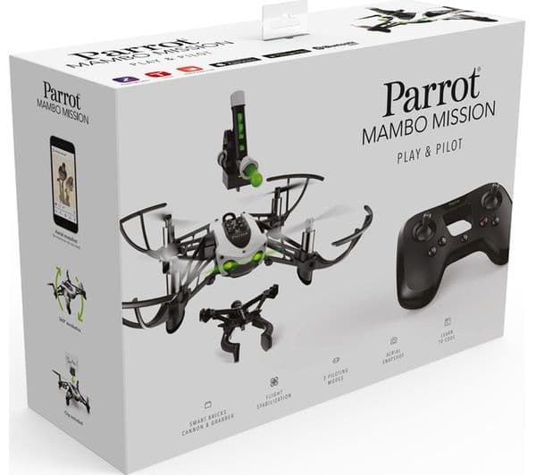 PARROT Mambo Mission Drone with Flypad Controller & FPV Goggles Bundle - Black & White - Image 10