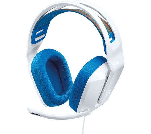 Logitech G335 Headphones White & Blue - Image 1