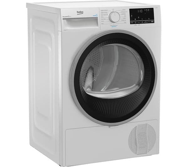 BEKO Pro B3T48231DW 8 kg Heat Pump Tumble Dryer - White - Image 3