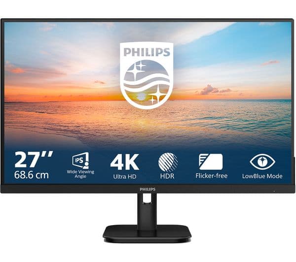 Philips 27E1N1800A 27" 4K IPS Monitor Black
