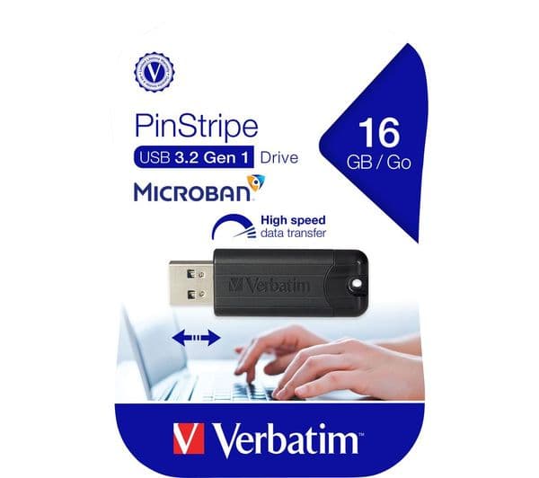 Verbatim PinStripe USB 3.0 16GB Black - Image 6