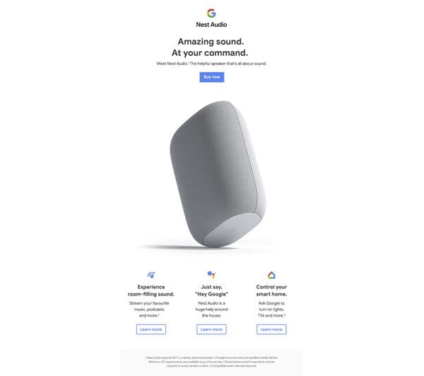 GOOGLE Nest Audio with Google Assistant - Chalk - Image 3