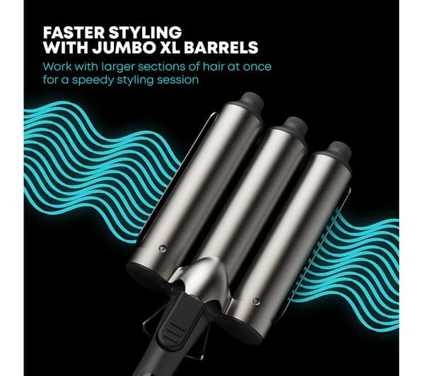 REVAMP Boho Beach Waver XL Professional Ceramic Waver - Black - Image 4