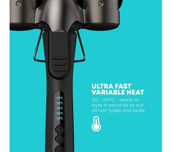 REVAMP Boho Beach Waver XL Professional Ceramic Waver - Black - Image 5