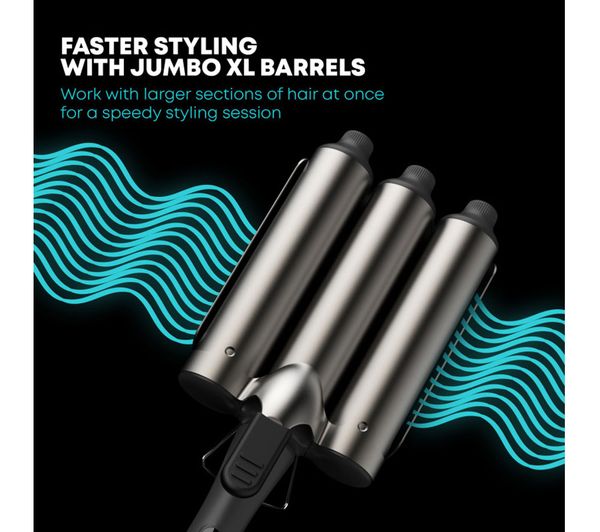 REVAMP Boho Beach Waver XL Professional Ceramic Waver - Black - Image 10