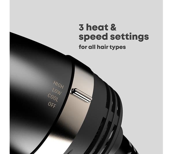 REVAMP Volume Blow Dry Hot Air Styler - Black - Image 10