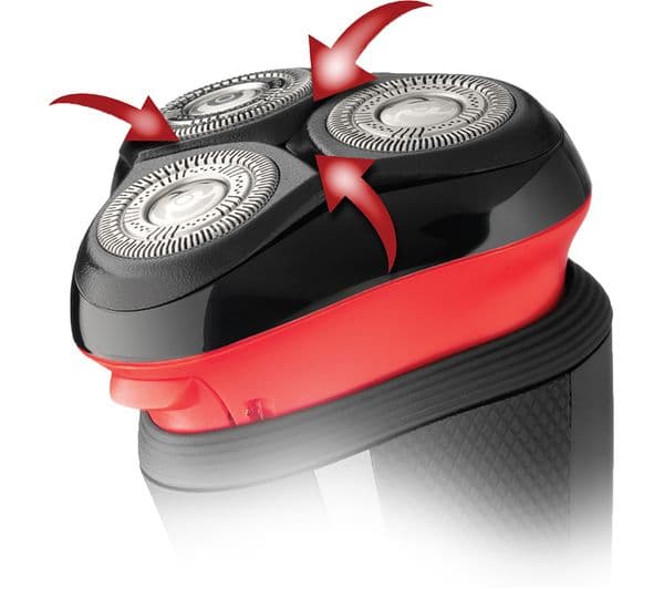 REMINGTON R3 Style Series Rotary Shaver - Black & Red - Image 4