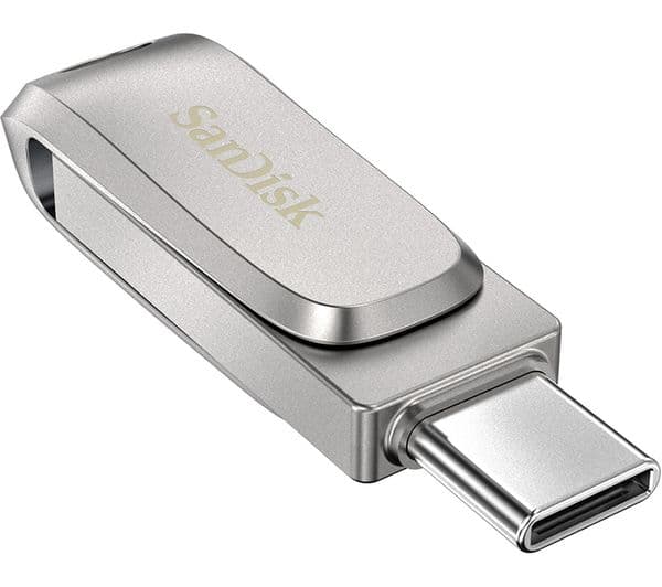 SANDISK Ultra USB Type-C & USB 3.2 Dual Memory Stick - 64 GB, Silver - Image 1